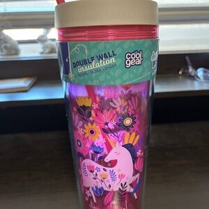 FLORAL UNICORN TUMBLER